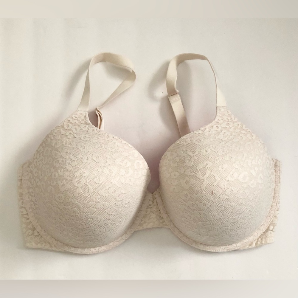 PINK Victoria's Secret Lace T-Shirt Animal Print Bra 38DDD